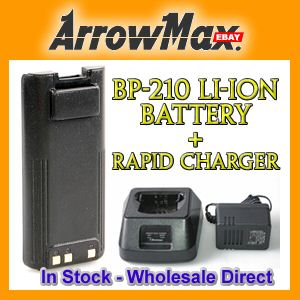 Bp-210 battery + charger for icom ic-F21 ic-F30 ic-F40