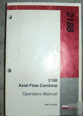 Case ih 2188 axial flow combine operators owners manual