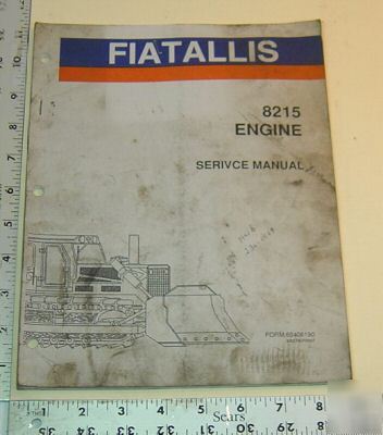 Fiatallis service man. - 8215 engine - 1992