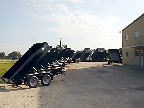 New '07 7'X16' texas pride dump trailer, 14,000 gvwr 