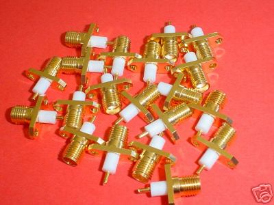 New 20 gold plated sma microwave connectors.
