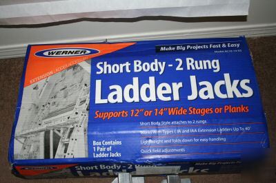 New werner shortbody 2 rung ladder jacks( )