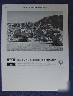 Bucyrus erie 88-b-4 standard crawler brochure 1977