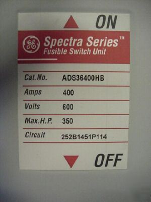 Ge general electric spectra series 400A 3R panel board