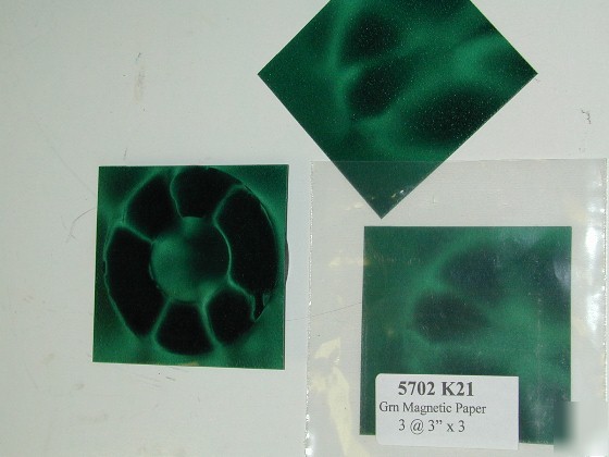 Green magnet / magnetic viewing paper cool 