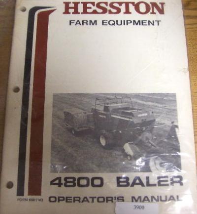 Hesston 4800 baler operators manual