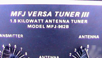 Mjf versatuner iii mfj-962B 1.5KW antenna tuner