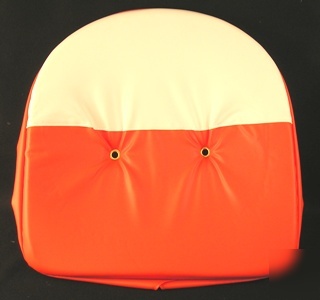 New allis chalmers pan seat cushion orange/white