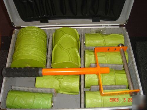 New concrete curbing roller stamp set of 8 brand 