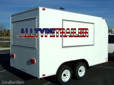 2007 enclosed cargo utility catering concession trailer