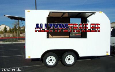 2007 enclosed cargo utility catering concession trailer
