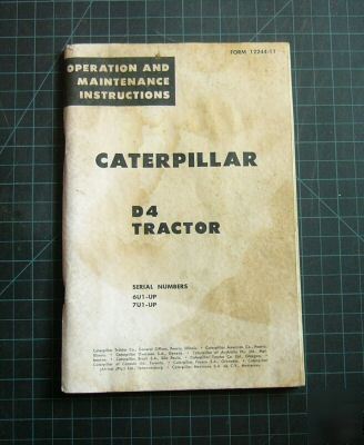 Cat caterpillar D4 dozer operation & maintenance manual