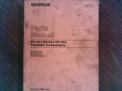 Caterpillar CS551 CS553 CP553 vib compact parts manual 