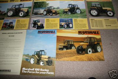 Collection of 11MARSHALL tractor sales brochures 1980S