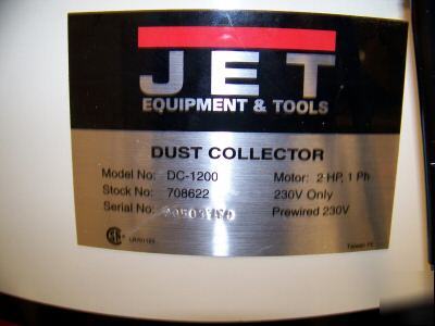Jet 2 hp single phase portable dust collection system