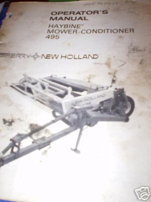 New holland 495 haybine mower-crusher operator's manual