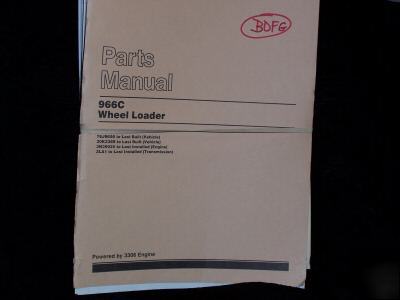 Original caterpillar 966C wheel loader parts manual