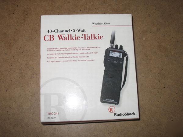 Radioshack 40 channel 5 watt cb walkie-talkie trc-241