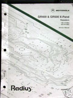 Motorola GR400 & GR500 repeater service manual