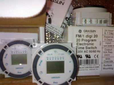  (2) grasslin electronic time switch fm/1 digi 20 ( )