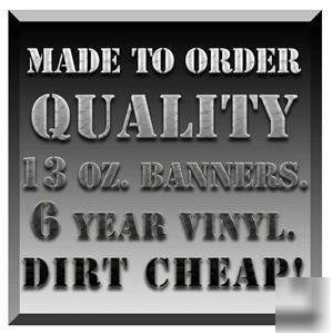 Custom vinyl outdoors store banner sign 2' x 4 ft 2X4