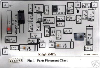 Knightlites qrp club knightsmite transceiver kit