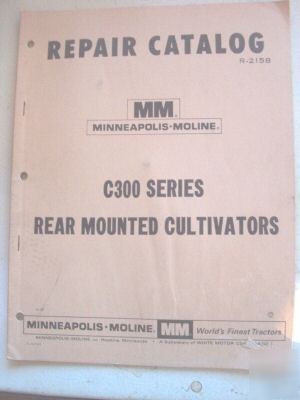 Mm minn. moline rear mount cultivator manual - tractor