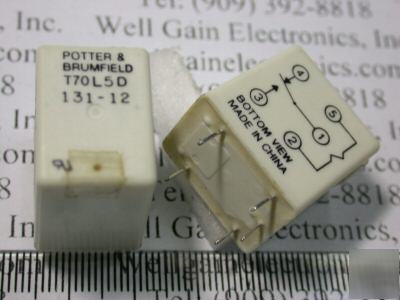 Potter&brumfield T70L5D 131-12 12VDC spdt relay nos