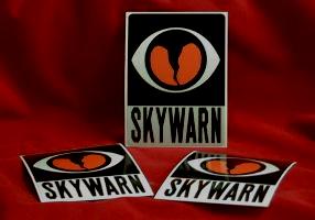 (s) reflective skywarn logo full size license plate