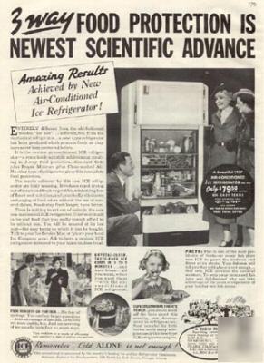 1937 ad air conditioned ice refrigerator orchestra 