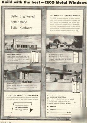 Ceco steel products chicago windows ad 1955 metal