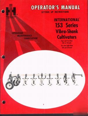 International 153 series vibra-shank cultivator manual