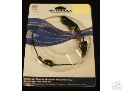 Motorolla lightweight headset with boom mic 53743
