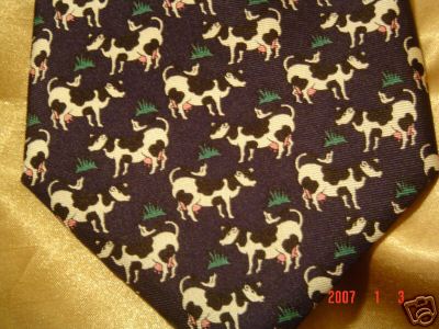 New milking cow silk tie great young dairy farmer gift 