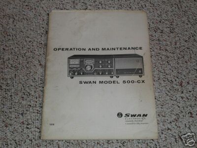 Original manual swan 500CX 500 cx transceiver ham radio