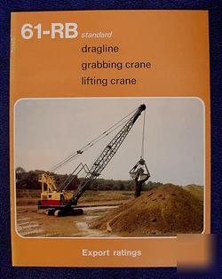 Ruston bucyrus 61-rb crane..dragline brochure 1980