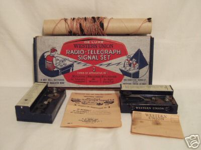 Vintage deluxe western union radio telegraph signal set