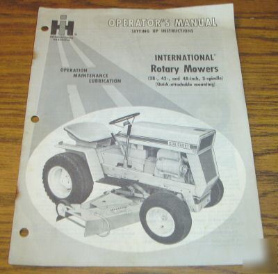  ih cub cadet lawn tractor rotary mower operator manual