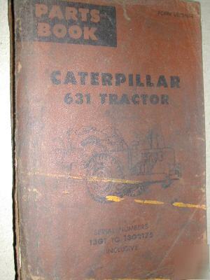 Caterpillar 631 tractor scraper parts manual cat 13G1