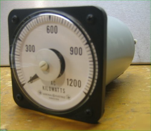 Ge ac kilowatt meter type AB40 0-1200 watt