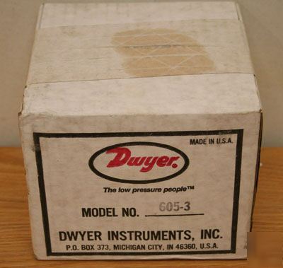New dwyer 605-3 magnehelic different pressure indicator 