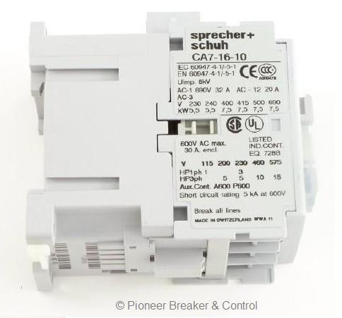 New s+s sprecher+schuh contactor CA7-16-10-24Z 3POLE