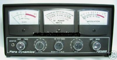 Para dynamics pdc 6000 swr/power/modulation meter
