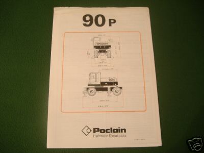 Poclain hydraulic excavator 90P brochure - digger