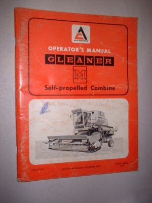 1974 allis-chalmers manual gleaner m self-prop combine