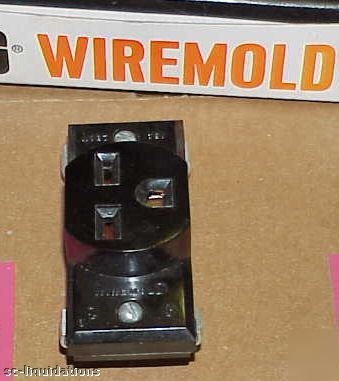 3 x wiremold grounding receptacle, 15A 250V, #2127GB
