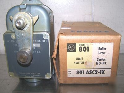 Allen bradley roller lever limit switch m/n 801-ASC21X 