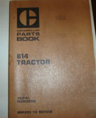Caterpillar 814 tractor parts book manual catalog
