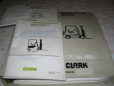 Clark forklift service & operators manuals EC500 series