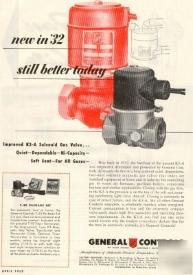 General controls glendale ca solenoid gas valve ad 1952